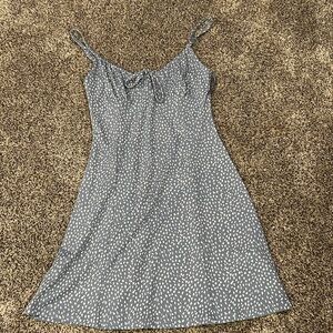 Blue summer dress with heart pockadot design